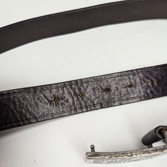 Dsquared2 Leather Belt with Maple Leaf Buckle – Size 34–38.5 – Made in Italy - Picture 8 of 9